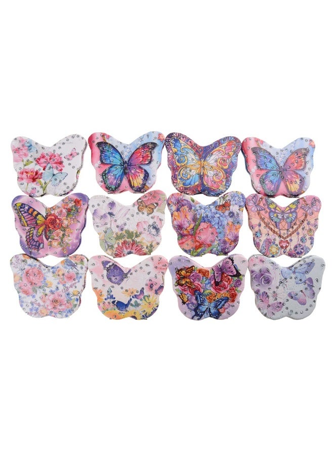 Foldable Butterfly Travel Makeup Mirror – Portable Handheld Vanity Mirror with 10x Magnification - Image 2